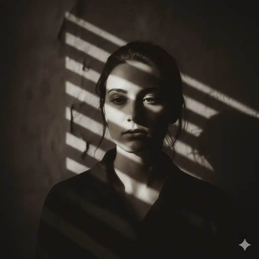 Gempix2 image prompt: High contrast shadow play.